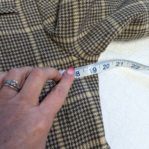VINTAGE Pendleton Brown Wool Plaid Skirt Suit with Blazer 10 - Picture 10 of 13